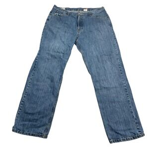 Stetson No 1520 Standard Straight Leg Jeans Mens 38x32 Blue Denim Rodeo Cowboy